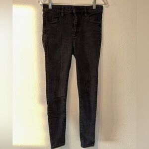 Black hi-rise skinny jeggings
